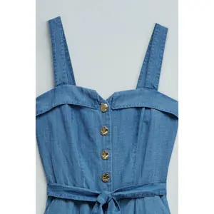 Linen Jumpsuit Women Salsa Jeans Lightdenim image-4