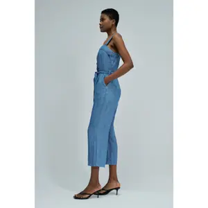 Linen Jumpsuit Women Salsa Jeans Lightdenim image-3