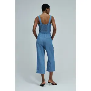 Linen Jumpsuit Women Salsa Jeans Lightdenim image-2