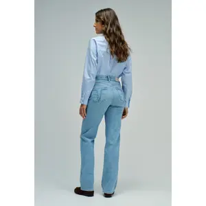 Women's Straight Jeans with Belt Loop Salsa Jeans True image-2