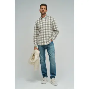 Checkered Corduroy Long Sleeve Shirt Salsa Jeans image-2