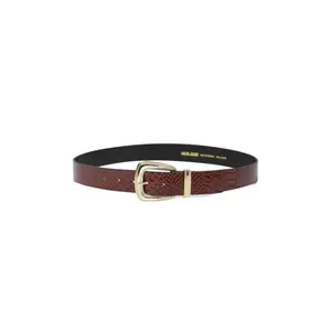 Crocodile Effect Leather Belt Women's Salsa Jeans image-0