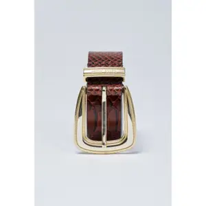 Crocodile Effect Leather Belt Women's Salsa Jeans image-1