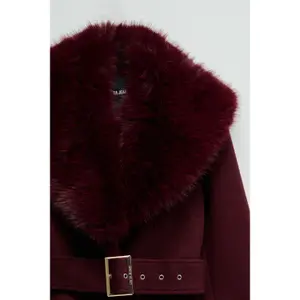Wool Coat with Fur Women Salsa Jeans image-4