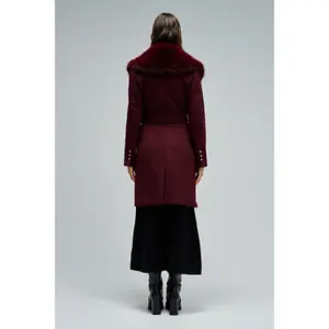 Wool Coat with Fur Women Salsa Jeans image-2
