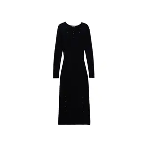 Long Sleeve Ribbed Knit Dress Women Salsa Jeans image-0