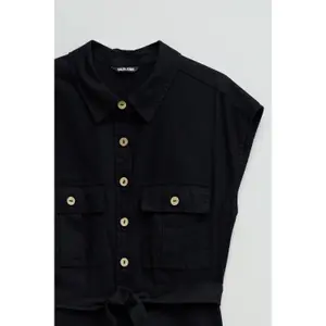Linen Wrap Dress for Women Salsa Jeans Midi image-4