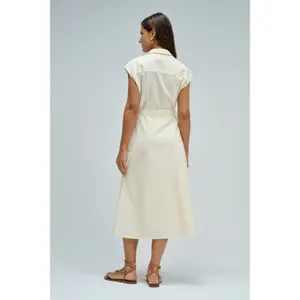 Women's linen shirt dress Salsa Jeans Midi image-2