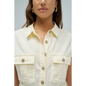 Women's linen shirt dress Salsa Jeans Midi image-3
