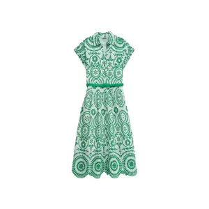Robe chemise em bordado inglês mulher Salsa Jeans image-0