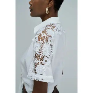 Lace and Linen Blouse for Women Salsa Jeans image-3