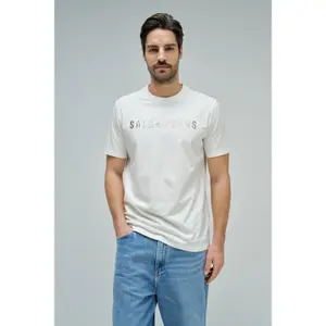 T-shirt με στρογγυλή λαιμόκοψη από βαμβάκι Salsa Jeans image-1