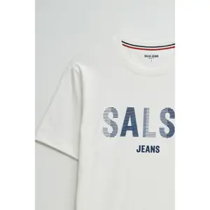 T-shirt με τύπωμα και περιφέρεια Salsa Jeans image-3