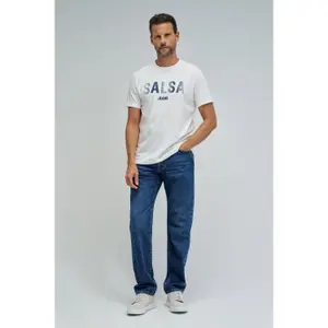 T-shirt με τύπωμα και περιφέρεια Salsa Jeans image-1