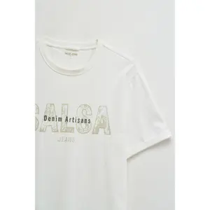 Embroidered Cotton T-Shirt Salsa Jeans image-4