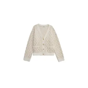 Womens Jacquard And Lurex Patterned Cardigan Salsa Jeans image-0