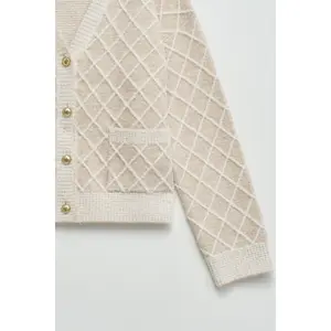 Womens Jacquard And Lurex Patterned Cardigan Salsa Jeans image-4