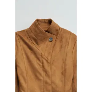 Women's belted coat Salsa Jeans Suede Effect image-4