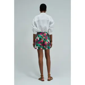 Skirt with Ice Skate Cut and Linen for Women Salsa Jeans image-2