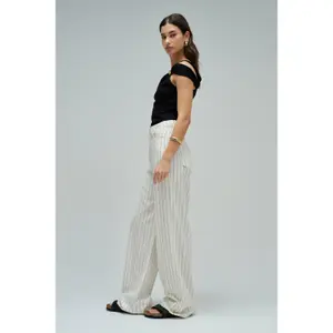 Women's wide linen trousers Salsa Jeans image-3