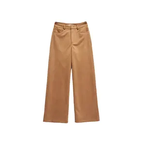 Women's Suede Effect Wide Leg Jeans Salsa Jeans image-0