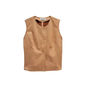 Women's vest Salsa Jeans Suede Effect image-0