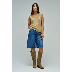 Γυναικείο αμάνικο μπλουζάκι από πλέξη Salsa Jeans image-1