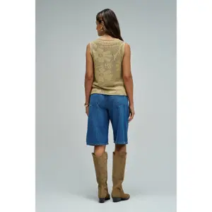 Γυναικείο αμάνικο μπλουζάκι από πλέξη Salsa Jeans image-2