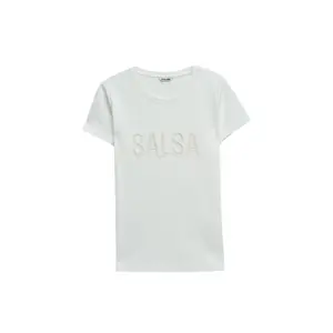 Embroidered Texture T-Shirt for Women Salsa Jeans image-0