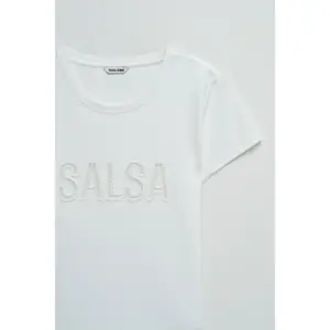 Embroidered Texture T-Shirt for Women Salsa Jeans image-4