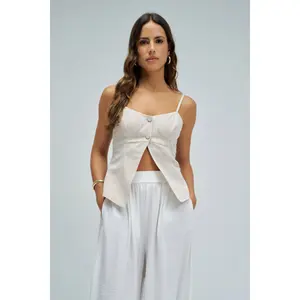 Linen women's tank top Salsa Jeans image-1