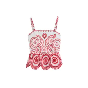 Women's Embroidered English Broderie Vest Salsa Jeans image-0