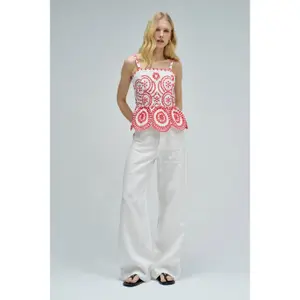 Women's Embroidered English Broderie Vest Salsa Jeans image-1