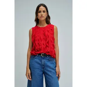 Γυναικείο αμάνικο μπλουζάκι Salsa Jeans Leaves image-1