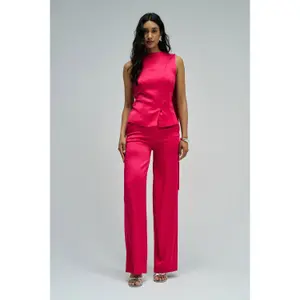 Wide Leg Satin Trousers Women Salsa Jeans image-1