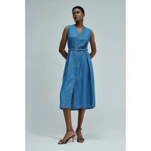 Women's denim dress Salsa Jeans Midi image-1