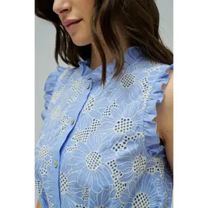 Women's shirt dress Salsa Jeans Embroidery in english image-3