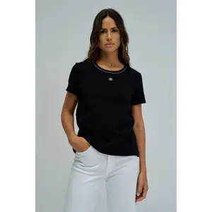 T-shirt med lurex dame Salsa Jeans Basic image-1