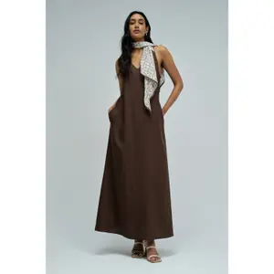 Light Denim Dress with Linen Womens Salsa Jeans image-1