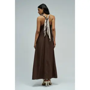 Light Denim Dress with Linen Womens Salsa Jeans image-2