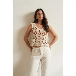 Γυναικείο αμάνικο μπλουζάκι σε πλέξιμο Salsa Jeans image-1