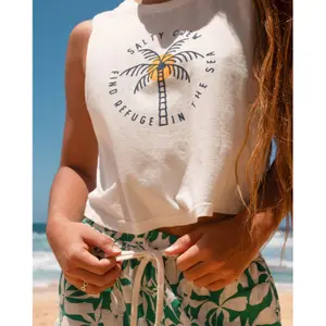 Crop-Top Damen Salty Crew Queen Palm image-2