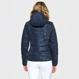 Vrouwelijke paardrijdjas met capuchon Samshield Davos Ice image-1