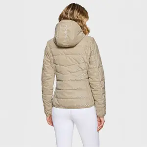 Vrouwelijke paardrijdjas met capuchon Samshield Davos Ice image-1