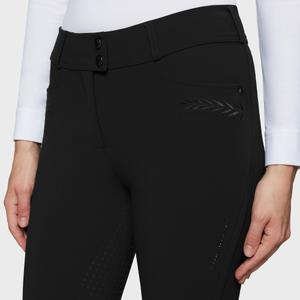 Full grip riding Trousers for women Samshield Delice Flower Embroidery image-2