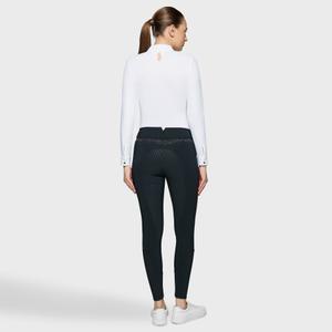 Full grip riding Trousers for women Samshield Delice Flower Embroidery image-1