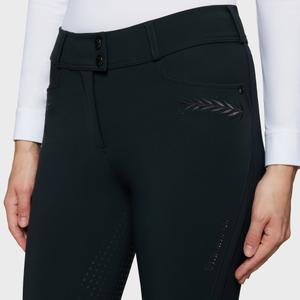 Full grip riding Trousers for women Samshield Delice Flower Embroidery image-2