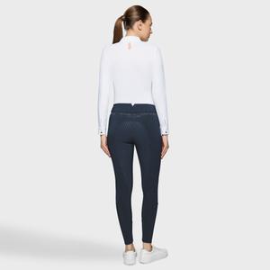 Full grip riding Trousers for women Samshield Delice Flower Embroidery image-1