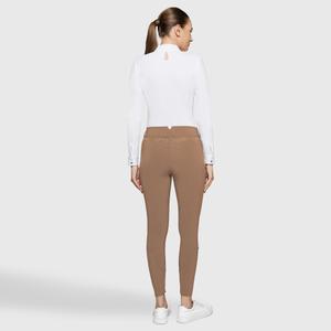 Mid grip riding Trousers for women Samshield Delice Flower Embroidery image-1