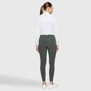 Mid grip riding Trousers for women Samshield Delice Flower Embroidery image-1